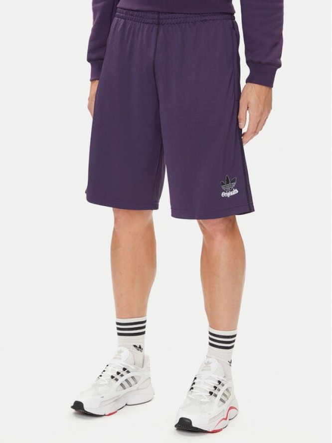 adidas Szorty sportowe Graphic Mesh JY2758 Fioletowy Loose Fit