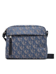 Calvin Klein Saszetka Slouched Monogram Mini Zip Fligh LV04G3175G Błękitny