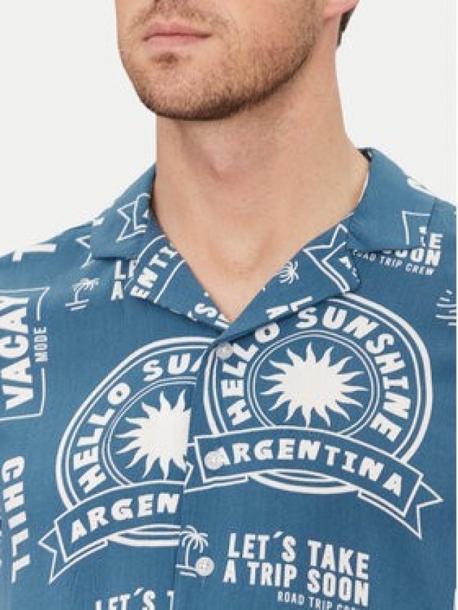 Blend Koszula 20718228 Niebieski Regular Fit