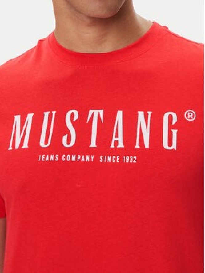 Mustang T-Shirt Austin 1016853 Czerwony Regular Fit