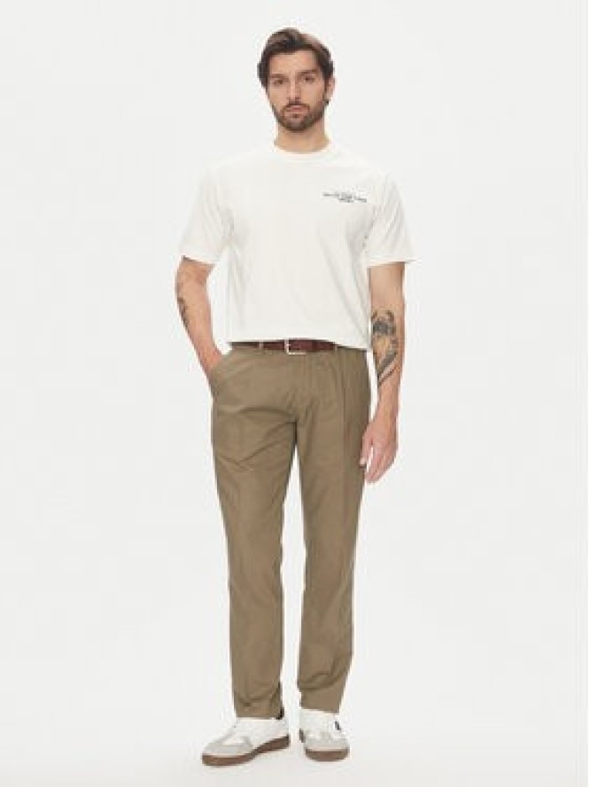 Marc O'Polo Chinosy 523 1340 10134 Zielony Tapered Fit