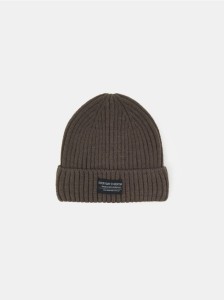 Prążkowana czapka beanie - zielony