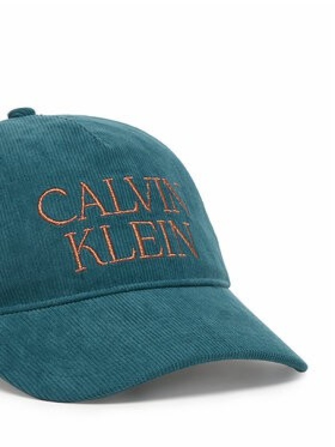 Calvin Klein Czapka z daszkiem Corduroy Graphic 5 Panel Cap LV04D5064G Granatowy