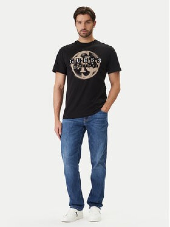 Guess T-Shirt M6GI09 K2989 Czarny Regular Fit