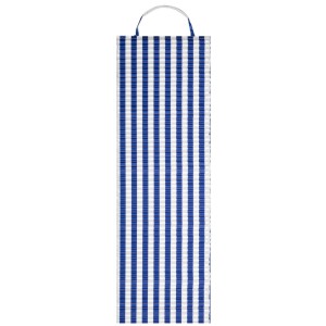 Mata na plażę 180 x 60 cm piankowa karimata na biwak kemping biało-granatowa