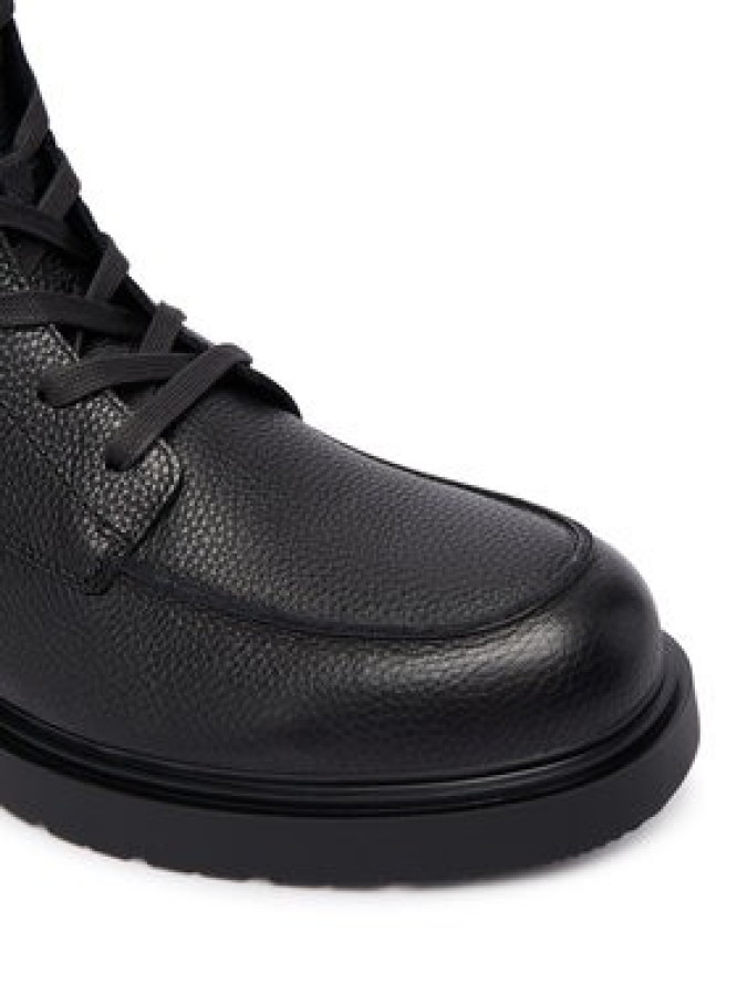 Calvin Klein Trzewiki Combat Ess Lace Up Apron Lth W YM0YM01375 Czarny