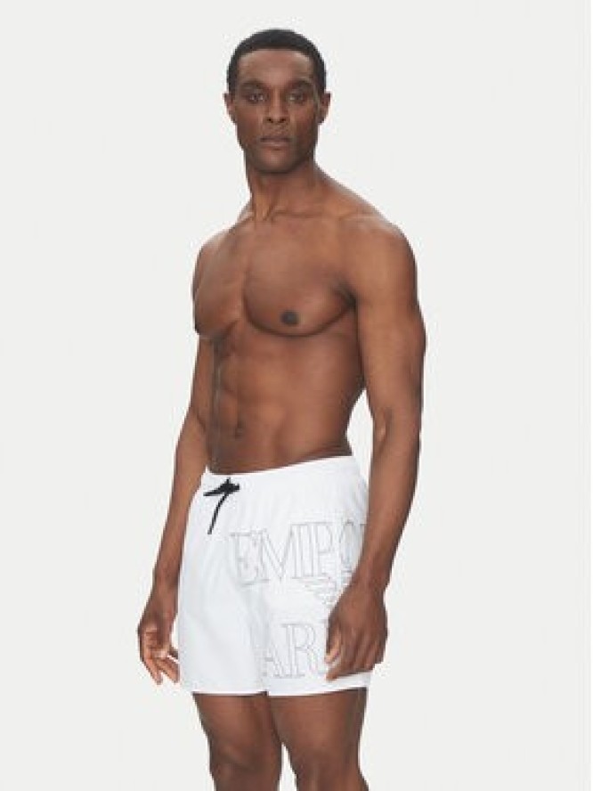 Emporio Armani Underwear Szorty kąpielowe EM000583 AF12326 U0002 Biały Regular Fit