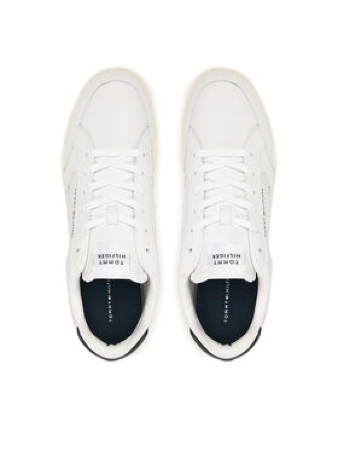 Tommy Hilfiger Sneakersy Lo Pro Cupsole Perf Leather FM0FM05944 Biały