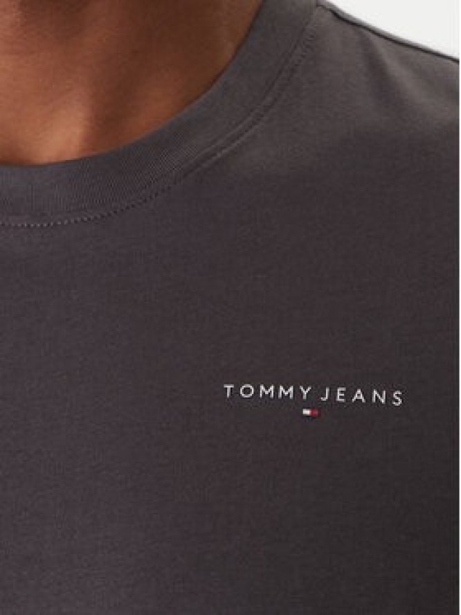 Tommy Jeans T-Shirt Linear Chest DM0DM21780 Szary Slim Fit