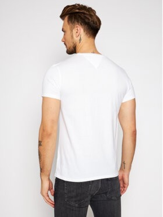 Tommy Jeans T-Shirt DM0DM04411 Biały Slim Fit