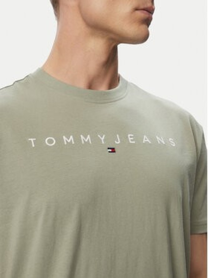 Tommy Jeans T-Shirt DM0DM20744 Zielony Regular Fit