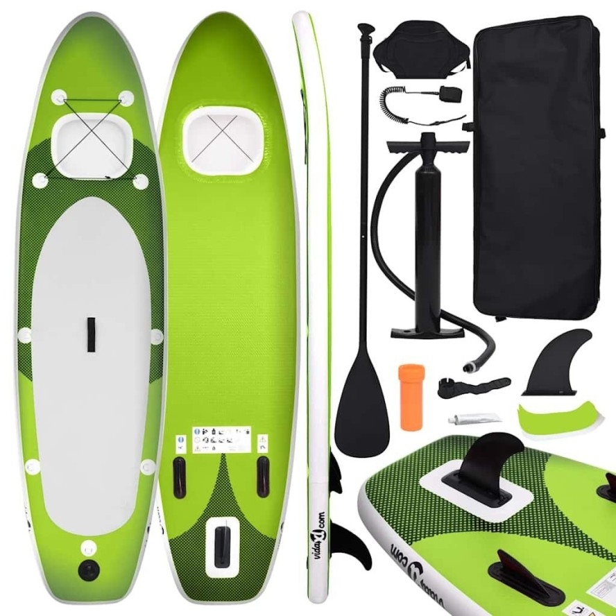VidaXL deska SUP nadmuchiwana 360 x 81 x 10 cm zielona