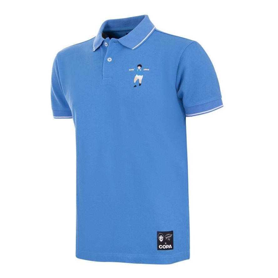Koszulka polo Maradona x COPA Boca Haftowana Niebieska