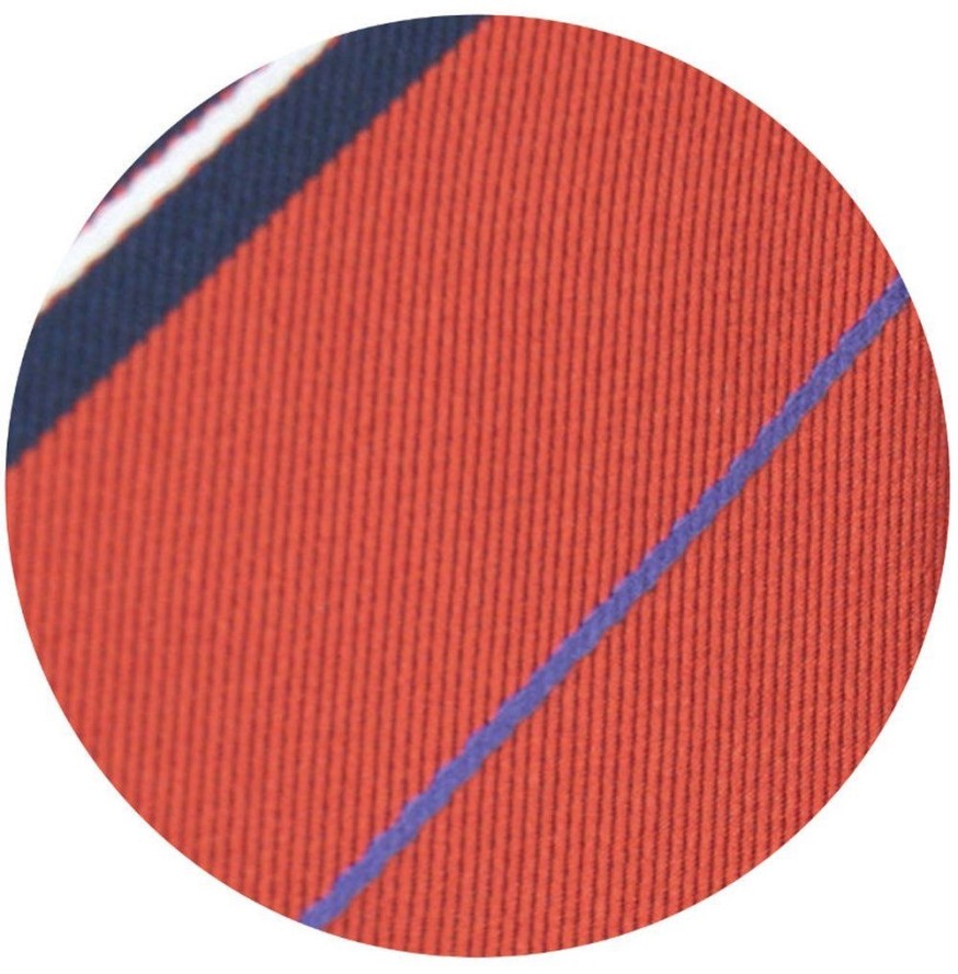 Klasyczny Krawat Klubowy - Alties - Pomarańczowy w Prążek