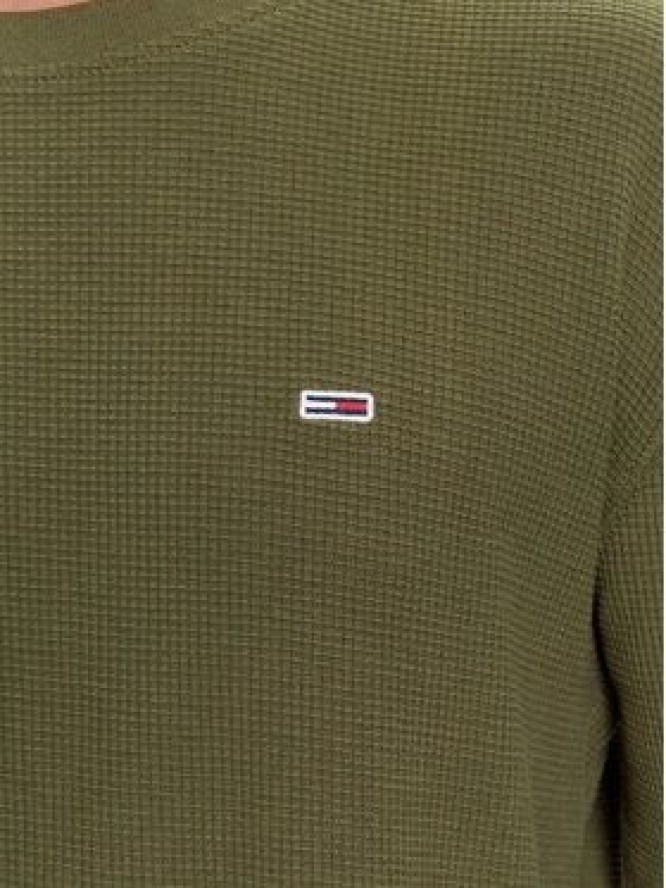 Tommy Jeans Longsleeve DM0DM15041 Zielony Classic Fit