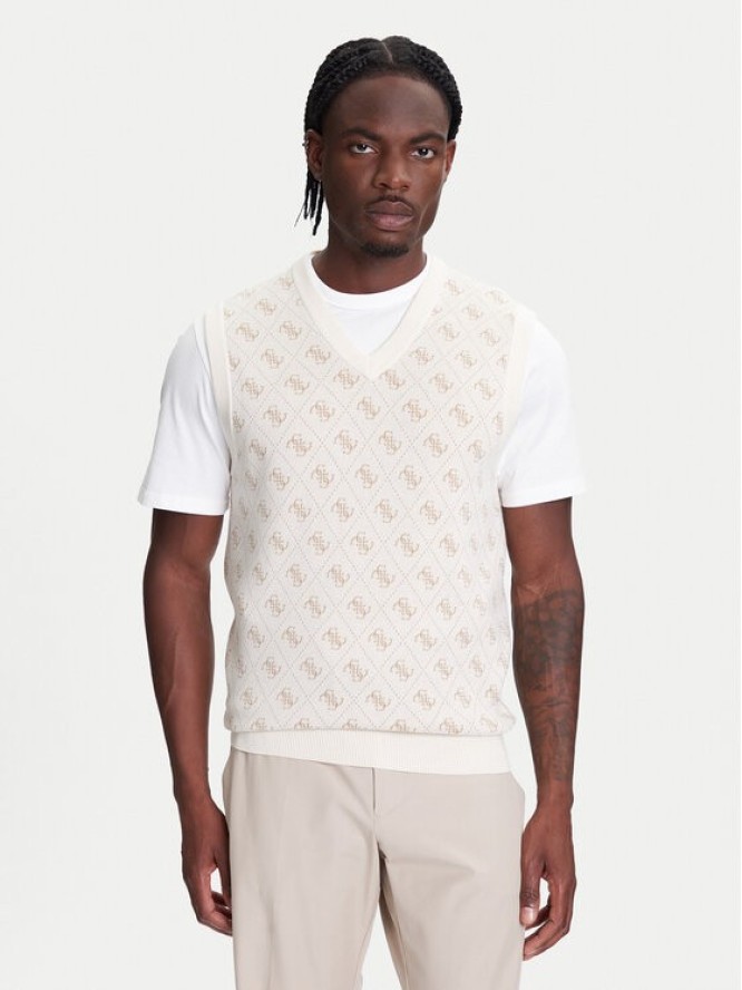 Guess Sweter M5YR09 Z3OE2 Beżowy Regular Fit