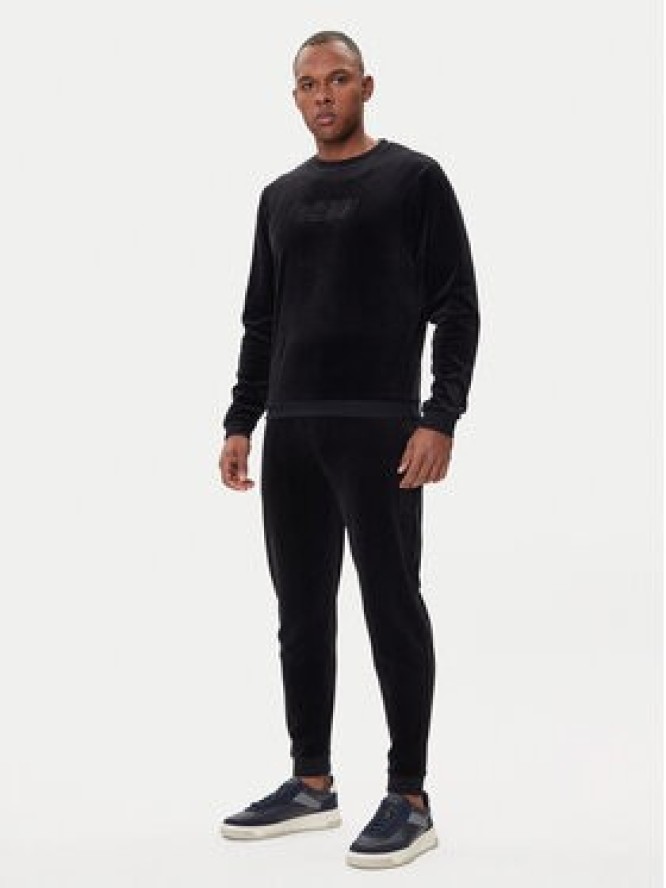 BOSS Bluza Velour 50550636 Czarny Regular Fit