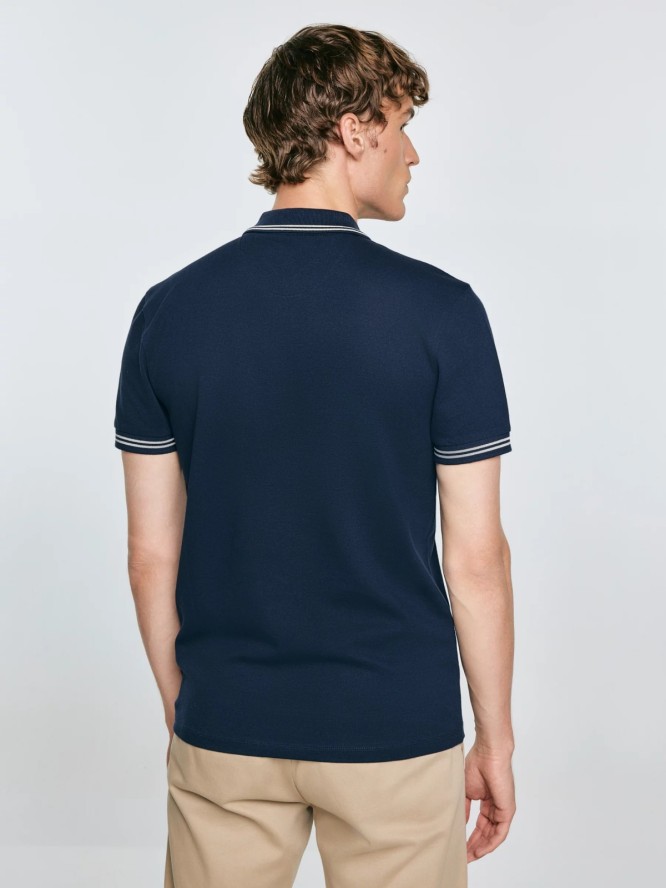 Koszulka męska polo granatowa Poller 403