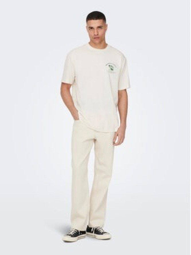 Only & Sons Jeansy 22025917 Biały Loose Fit