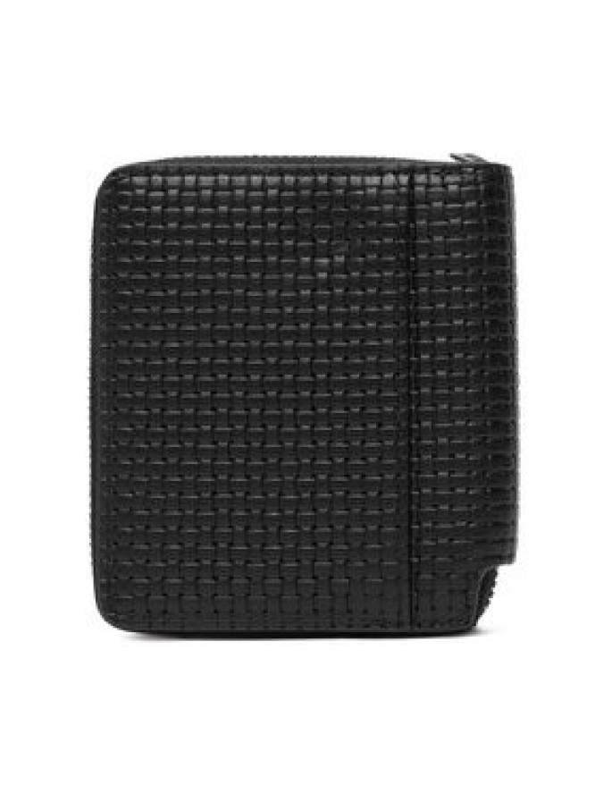 Calvin Klein Portfel Embossed Woven Zip Billfold LV04D1112G Czarny