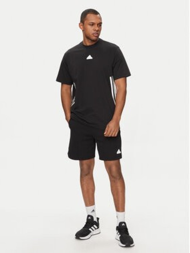 adidas T-Shirt Future Icons 3-Stripes IR9166 Czarny Loose Fit