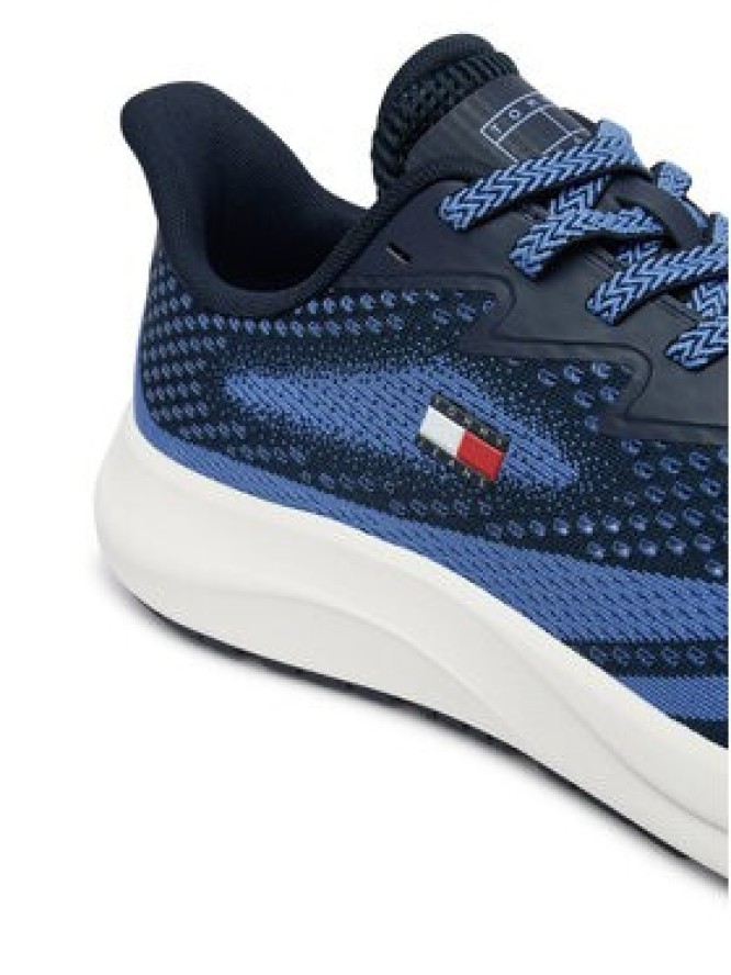 Tommy Jeans Sneakersy Runner Knitted EM0EM01713 Niebieski