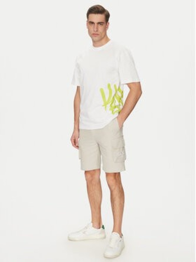 Karl Kani Szorty materiałowe Retro Washed 60100045 Biały Regular Fit