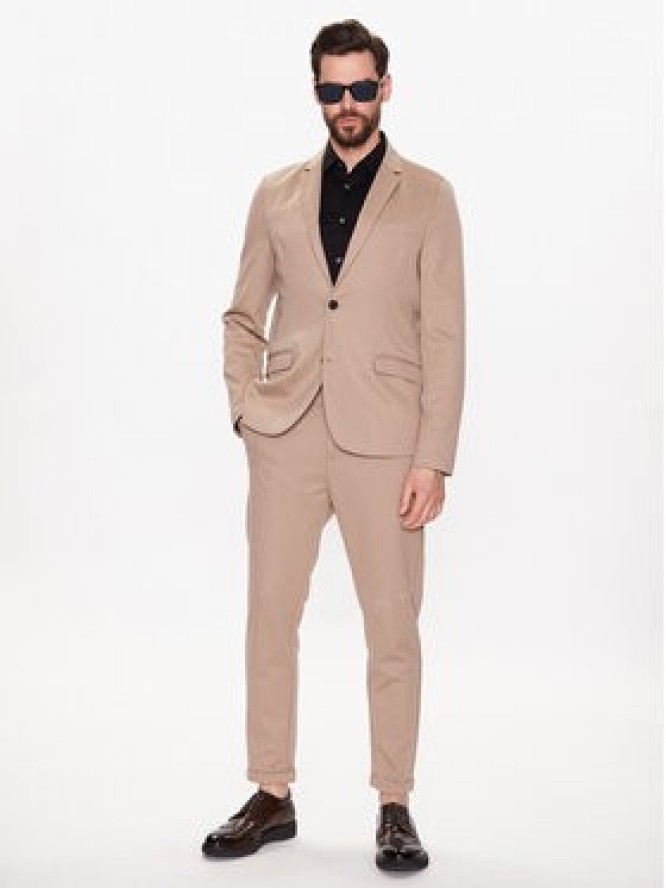 Lindbergh Chinosy 30-01007A Beżowy Slim Fit