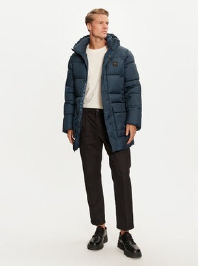 Calvin Klein Płaszcz zimowy K10K113465 Niebieski Regular Fit