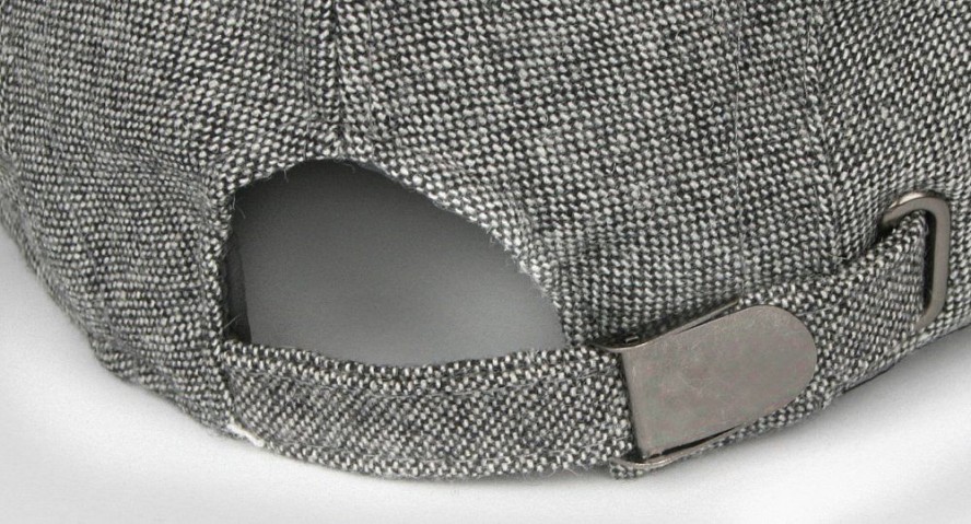 Kaszkiet Jesienno-Zimowy, Szary, Melanżowy, Przejściowy, Regulacja Paskiem -JAREK