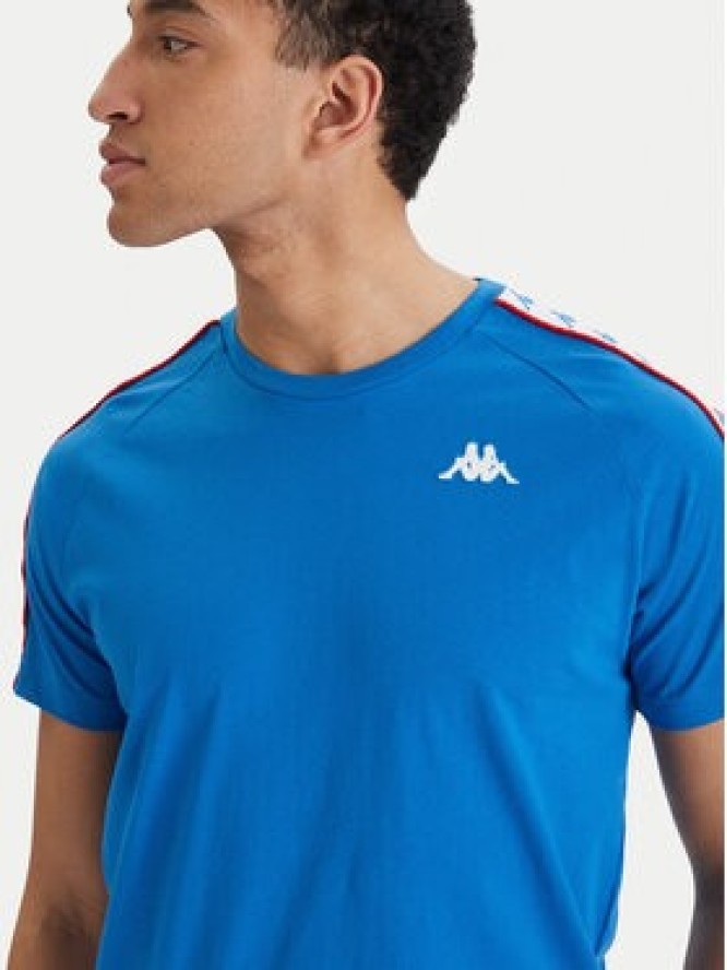 Kappa T-Shirt Banda Coen 303UV10 Niebieski Slim Fit