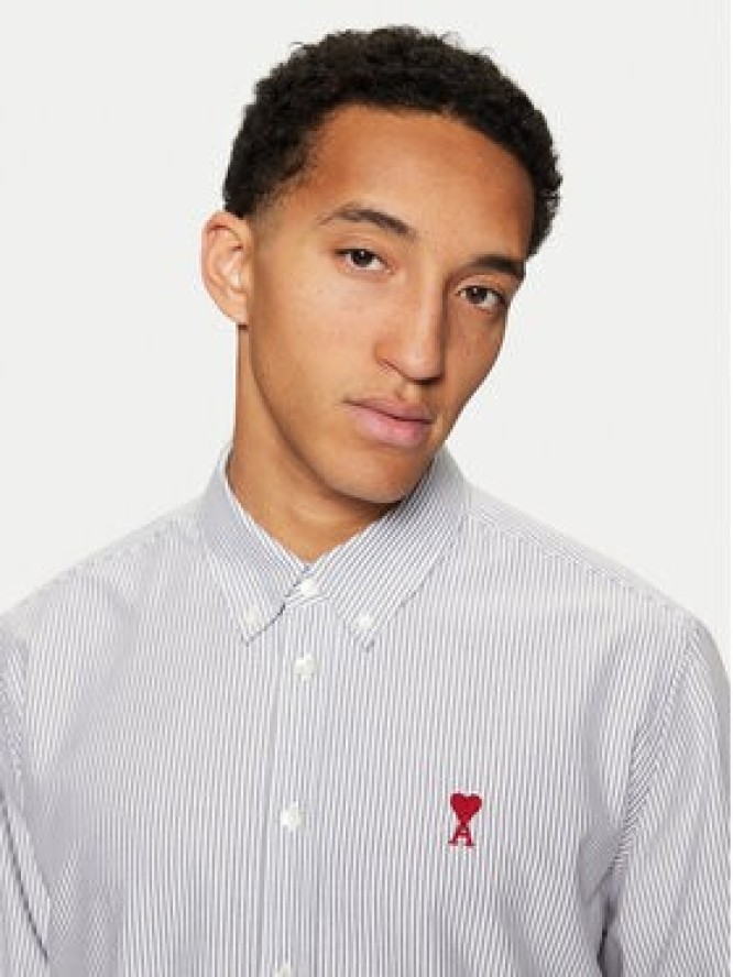 AMI Paris Koszula BFUSH063.CO0087 Szary Regular Fit