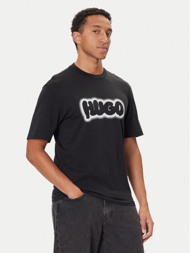 HUGO T-Shirt Nulibax 50549155 Czarny Regular Fit