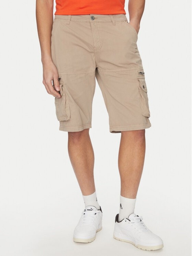 Alpha Industries Szorty materiałowe 136250 Beżowy Regular Fit