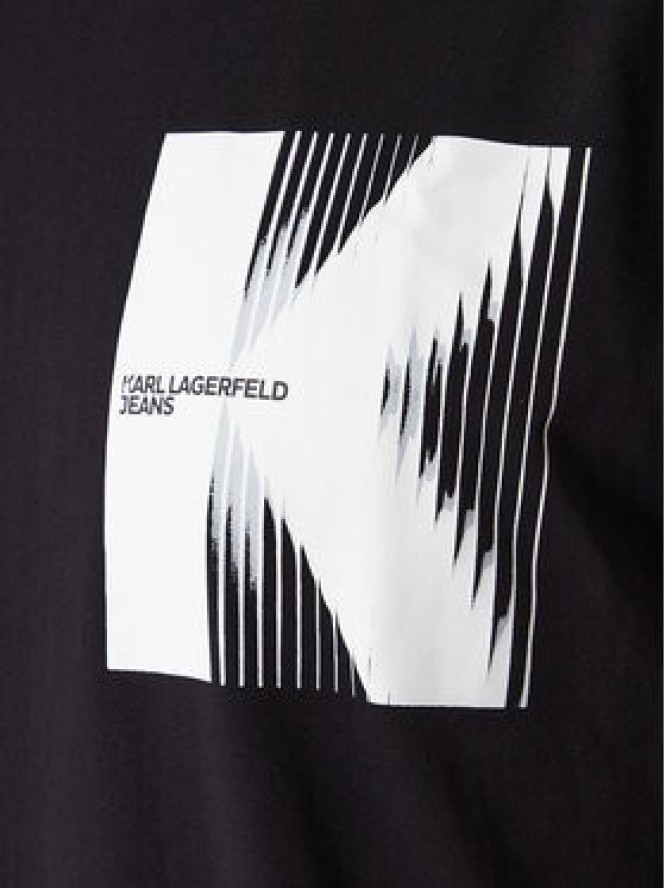 Karl Lagerfeld Jeans T-Shirt B1M17066 Czarny Regular Fit