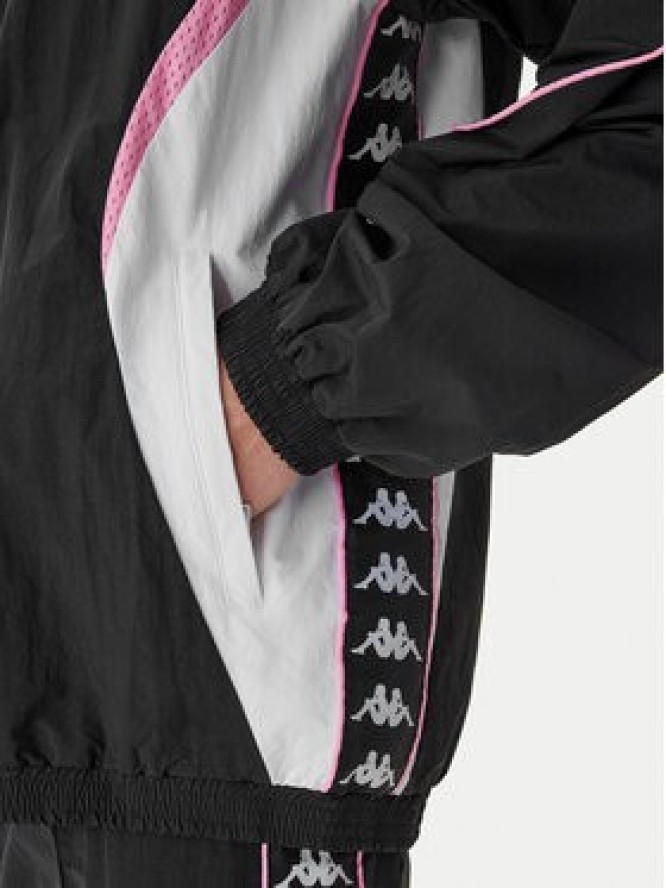 Kappa Wiatrówka Banda Silas 37222WW Czarny Comfort Fit