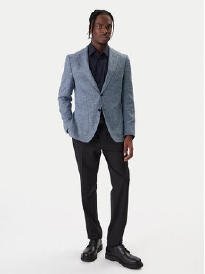BOSS Marynarka H-Hutson 50556910 Granatowy Regular Fit