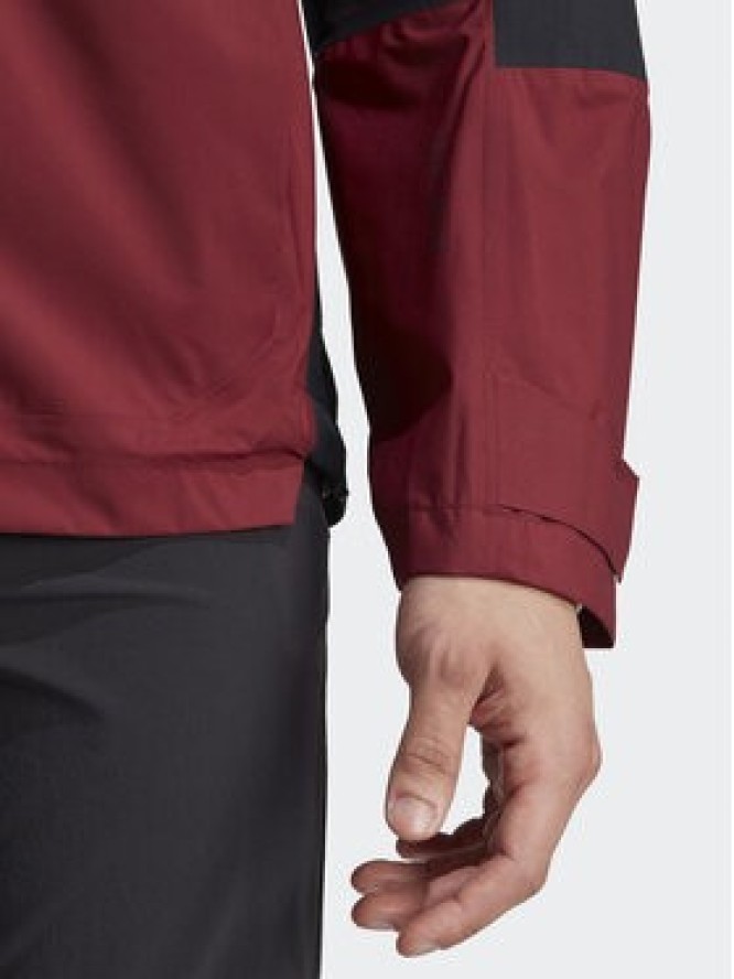 adidas Kurtka outdoor Terrex Xploric RAIN.RDY Hiking IB4266 Bordowy Regular Fit