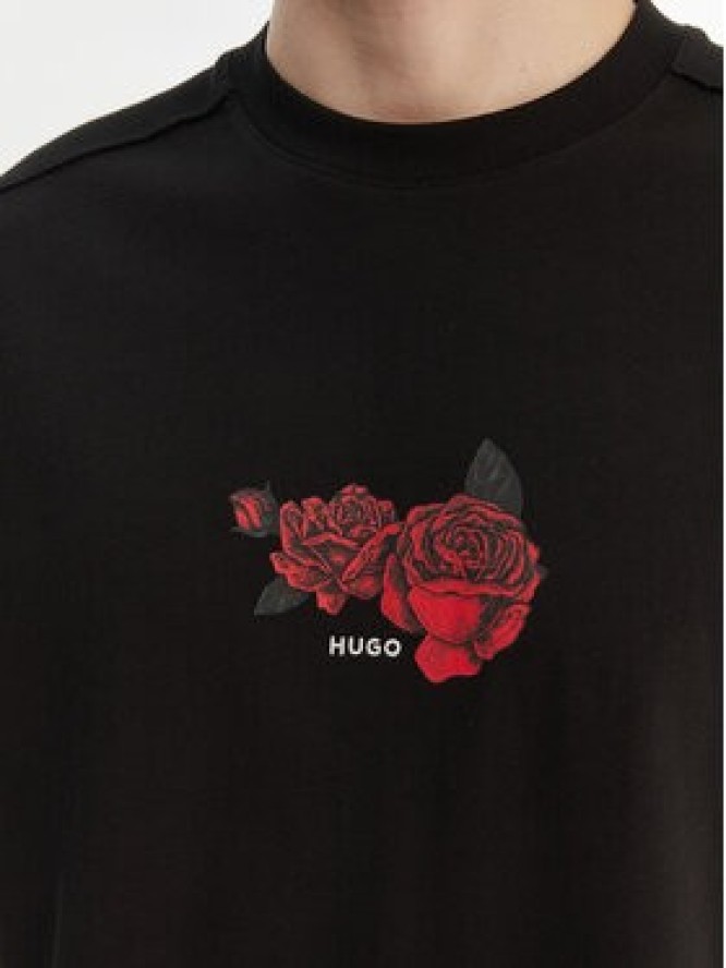 HUGO T-Shirt Domans 50564642 Czarny Oversize