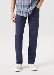 WRANGLER GREENSBORO MĘSKIE SPODNIE MATERIAŁOWE CHINO CHINOSY DARK NAVY 112350802 W15Q018200
