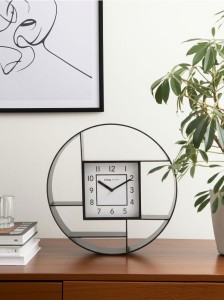 Okrągły zegar ścienny - czarny