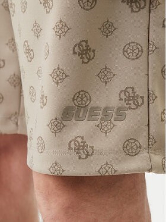 Guess Szorty sportowe Z6GD03 K2851 Beżowy Regular Fit