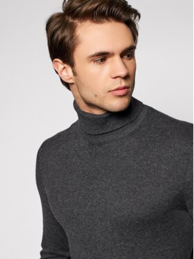 Jack & Jones Golf Emil Knit Roll 12157417 Szary Regular Fit