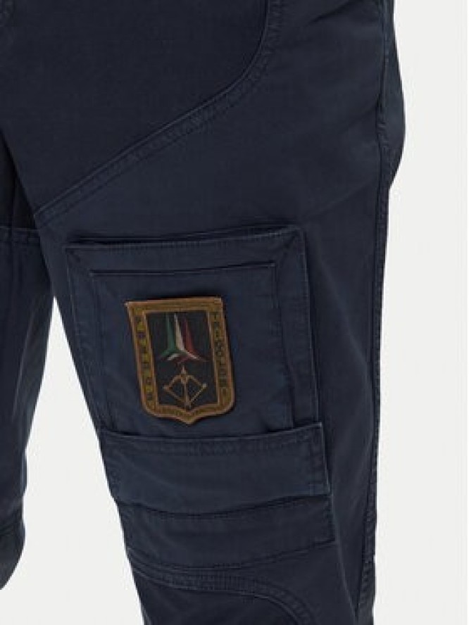 Aeronautica Militare Spodnie materiałowe 252PA1387UCT0149 Granatowy Regular Fit