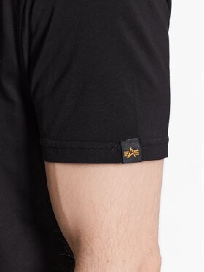Alpha Industries Komplet t-shirtów Alpha Label 118534 Czarny Regular Fit