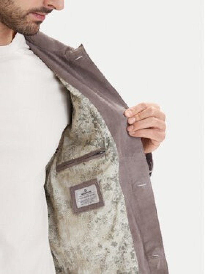 Milestone Kurtka skórzana Maurice 611613 60745 Brązowy Regular Fit