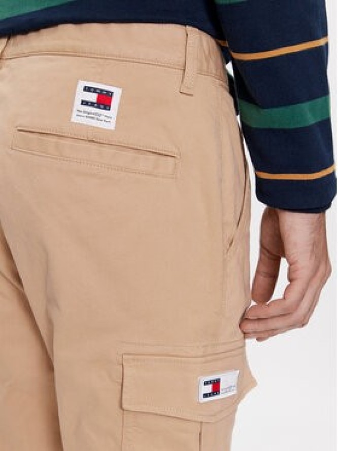 Tommy Jeans Spodnie materiałowe Austin DM0DM18341 Beżowy Slim Fit