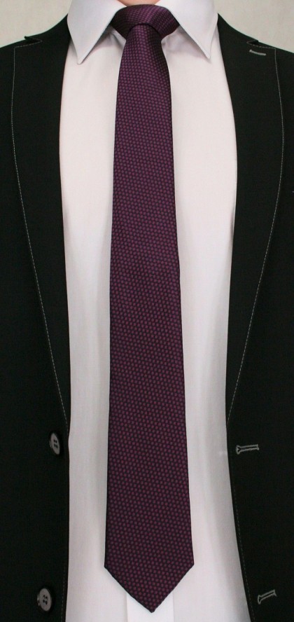 Stonowany Krawat Męski w Delikatne Grochy - Chattier- 6,7 cm - Kolorowy