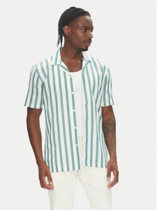Lindbergh Koszula 30-203321 Zielony Relaxed Fit
