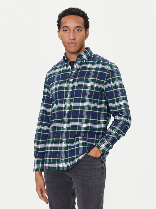 Tommy Hilfiger Koszula Hero MW0MW40473 Granatowy Regular Fit